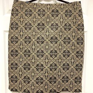 Talbots metallic pencil skirt size 16